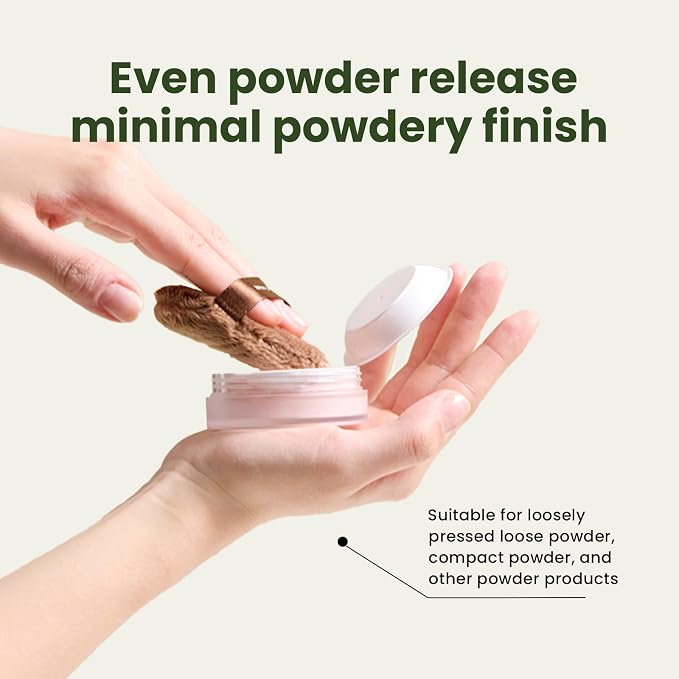 Momo's Workshop Powder Puff 2Pcs Long Fluffy Egg Powder Puff for Powder & Blush