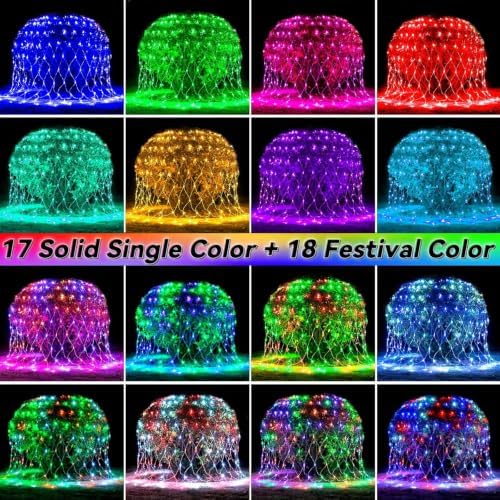 LitHome 12x 12FT Christmas Net Lights Outdoor Connectable, 400 LED