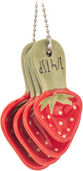 Sass & Belle Strawberry Measuring Spoons – Cute Ceramic Baking Measuring Cups and Spoons Set – 4-Piece Small Measure Cup Set for Cooking and Kitchen Use