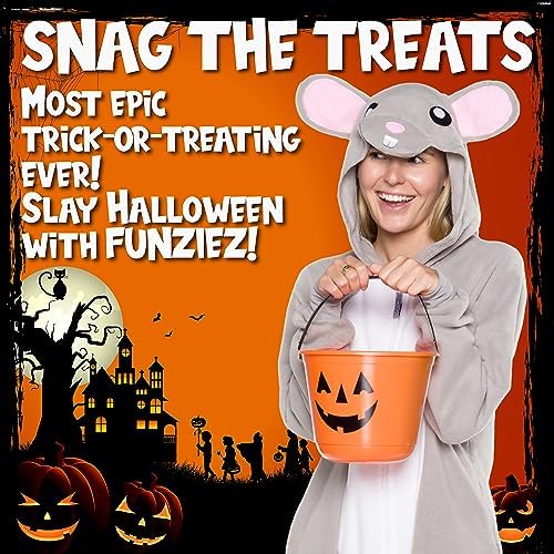 Funziez! Slim Fit Adult Onesie - Animal Costume - Plush Unisex Halloween One Piece Cosplay Suit for Women and Men