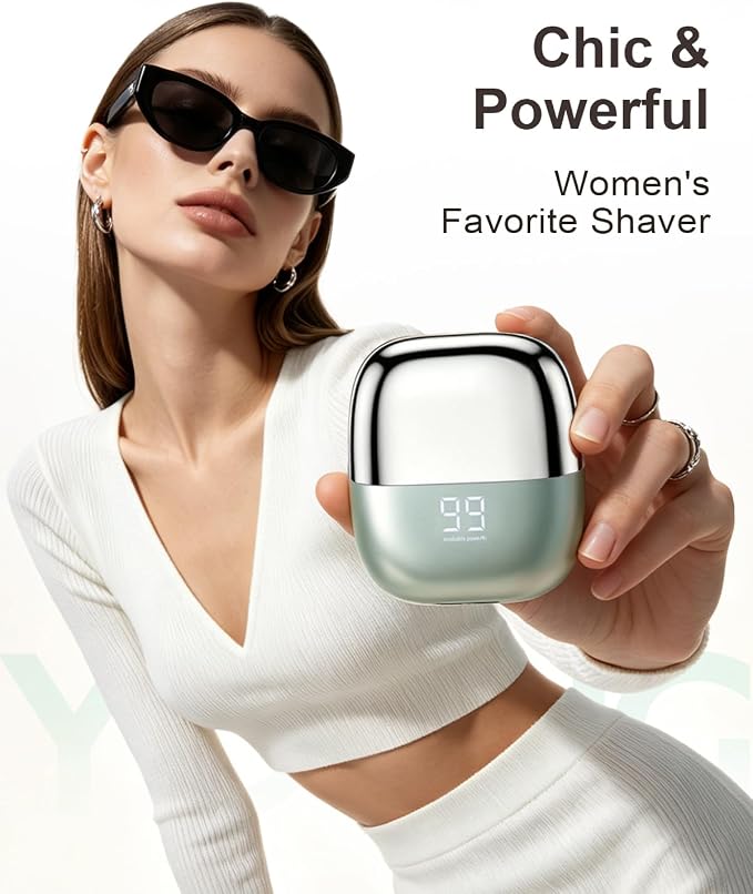 Electric Shaver for Women Waterproof Mini Electric Razors for Women - Cordless Foil Shaver for Hair Removal, Legs, Face, Body, Bikini,Sensitive Skin, Razor for Teen Girls (Green, Premium)
