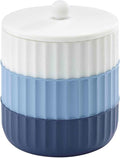 IZOD - Covered Jar, Resin Countertop Accessories, Dorm Room Essentials, Striped Home Decor (Clubhouse Collection, Blue)