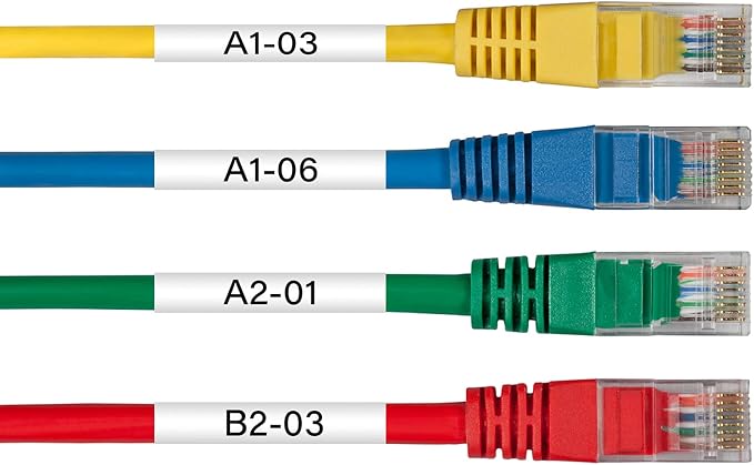 6 Pack HSe241 HS-241 17.7mm 3/4" Black on White Heat Shrink Tube Label Tape | Compatible for Brother Ptouch HSe-241 HS241 for PT-E300 PT-E500 PT-D400 PT-D600 PT-P700 PT-P750WVP PT-P710BT