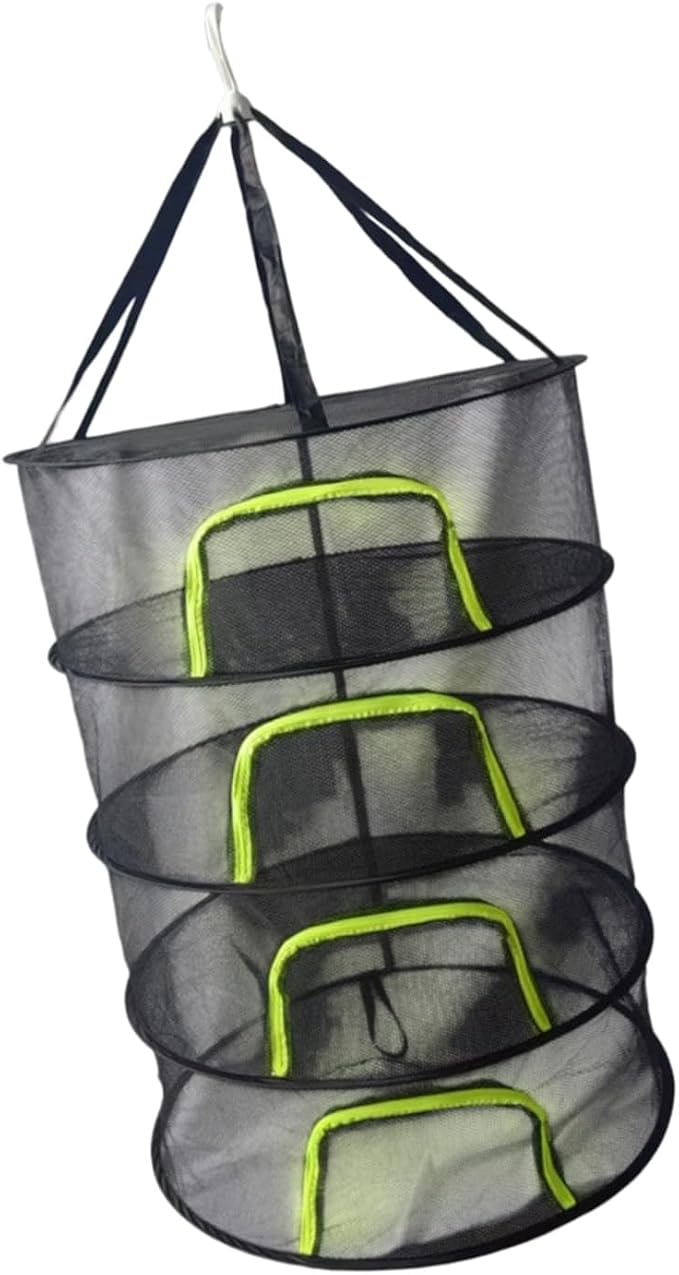 Portable Laundry Drying Rack for Fruits Vegetables Fish and Clothing Compact Foldable Suspended Net Camping Drying Rack