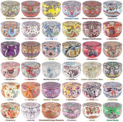 36 Pack Scented Candles Set for Home, Relaxing Stress Relief, Aromatherapy - Natural Soy Wax and Fragrance - Gifts for Women, Mom, Best Friend, Wife, Birthday