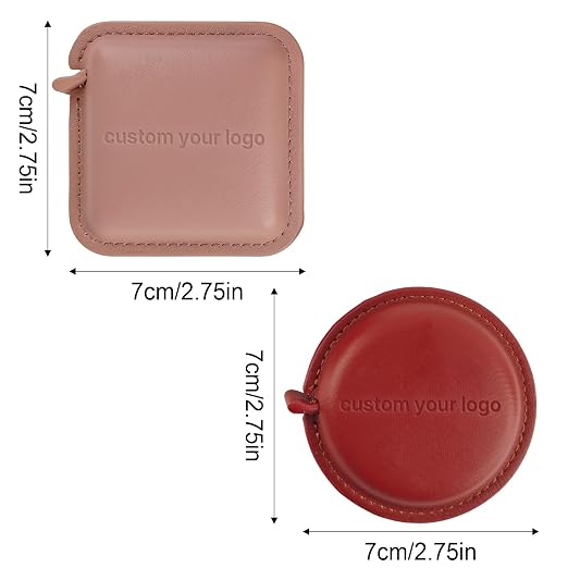 Custom PU Leather Tape Measure – Measuring Tape for Tailoring, Home, and DIY Projects, Personalized Logo Option (150)