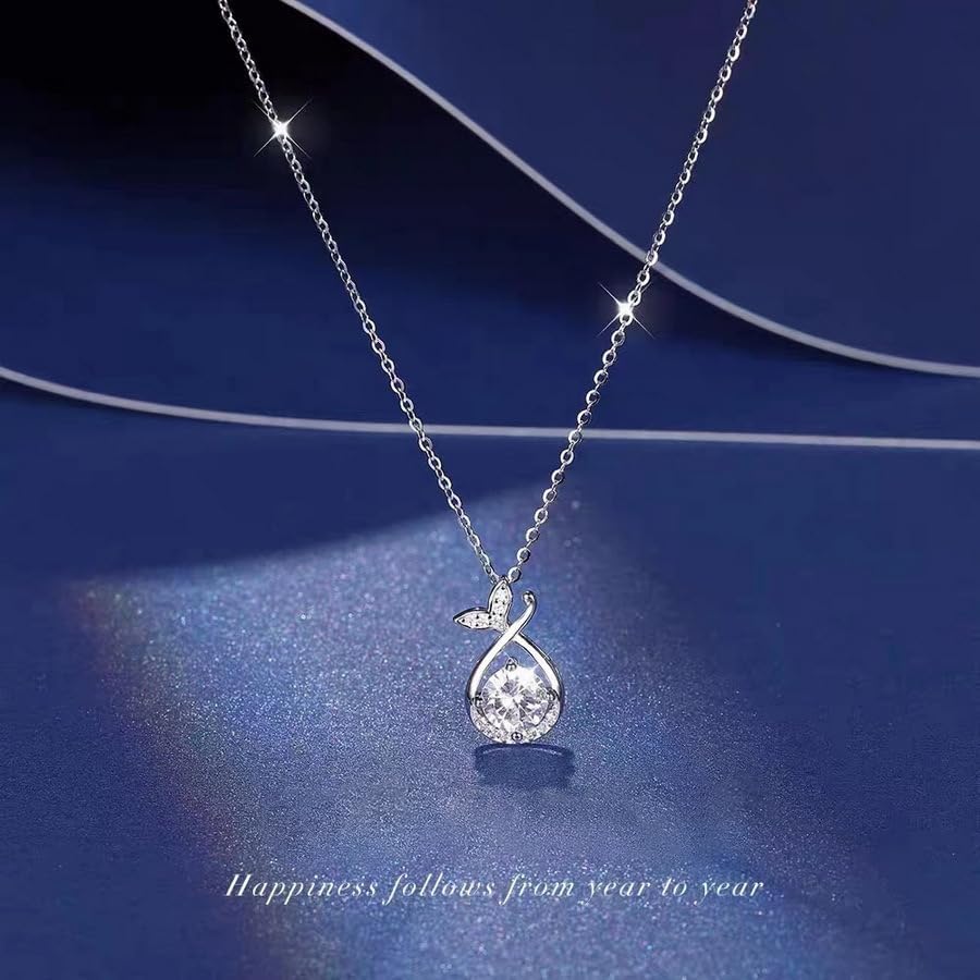 Heart Gifts for Women Wife, Anniversary Birthday Gifts for Women | Fashionable and exquisite fish tail zircon necklace, Jewelry for Birthday Christmas Valentines Day