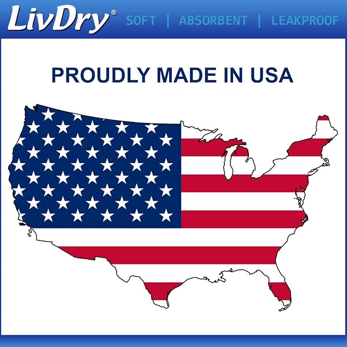 LivDry Ultimate Adult Incontinence Underwear, Max Absorbent Adult Diapers with Leak Protection, Medium, 68-Pack
