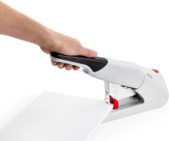 Novus B56 Heavy Duty Stapler, 200 Sheet Capacity, Anti-Jam, 3" Stapling Depth w/ Adjustable Guide, Staple Bypass, German Engineered (023-0059)