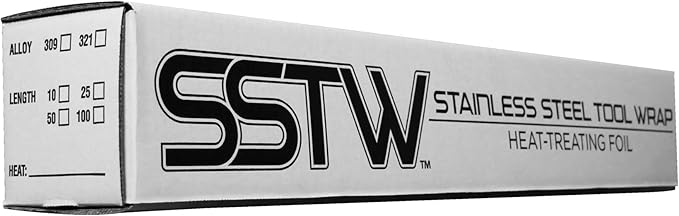 321 Stainless Steel Tool Wrap | Heat Treat Foil 20" x .002" x 50'