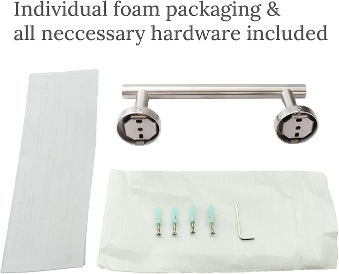 9 Inches Brushed Nickel Towel Bar Bathroom Hardware 304 Stainless Steel Wall Mounted Kitchen Towel Holder Cloths Hanger