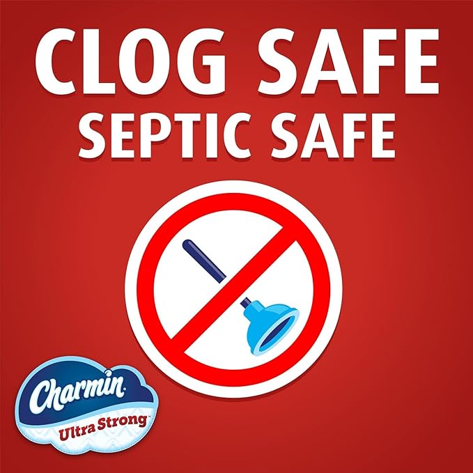 Charmin Ultra Strong Clean Touch Toilet Paper, 24 Family Mega Rolls = 120 Regular Rolls