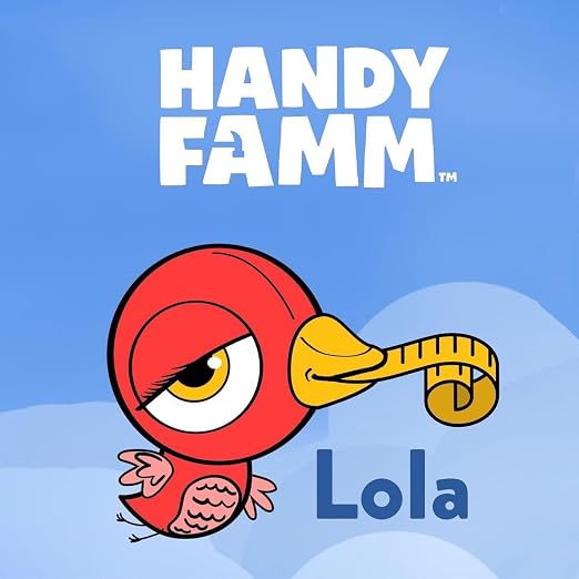 Handy Famm Kids Tape Measure – 8ft Red Bird Retractable Measuring Tape with Level & Protractor, STEM Montessori Tool, Toddler Safe, Gift for Boys & Girls Ages 3+