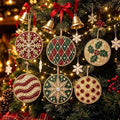 6PCS Christmas Ornaments DIY Pearl Diamond Art Kits for Adult Holiday