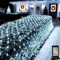 Lovelite 360 LED Net Lights, 21ft x 5ft Christmas Mesh Lights Clear Wire 8 Modes, Waterproof Connectable String Light Plug in for Xmas Tree Bushes Garden Outdoor Party Decorations - White