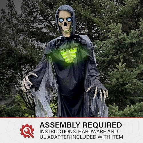 Haunted Hill Farm 10-Ft Motion-Activated Towering Reaper Animatronic