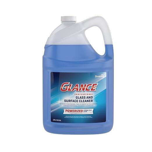 Glance CBD540311 Powerized Professional Glass & Surface Cleaner, Streak Free Commercial Ammoniated Liquid Window Spray, Ready-to-Use Refill, 1-Gallon (Pack of 2)