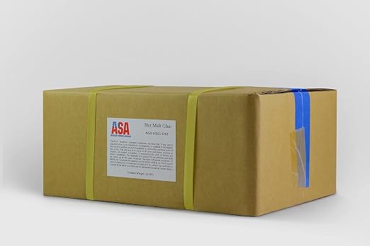 ASA Industrial Hot Glue Sticks 5/8" x 10", High Temp, 10 lb, 106 Ct | High-temp adhesive glue sticks for packaging and woodworking use. 10 lb box, 106 sticks included.