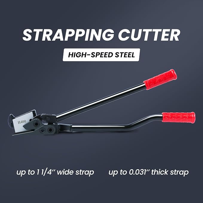 U.S. Solid Strapping Cutter Scissors for Steel & Polyester (PET) & Polypropylene (PP) Banding from 0.31" to 2.16" Width up to 0.11" Thickness