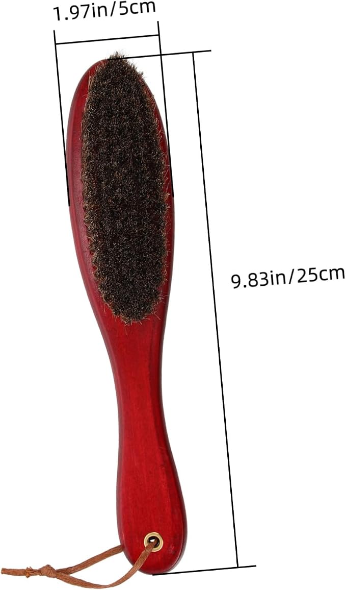 NOLITOY 4pcs Handle Horsehair Shoe Cleaning Brush for Versatile Scrub Brush for Shoes Clothing and Laundry and Easy to Use Cleaning Tool