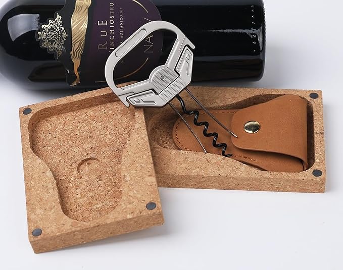 WINE COUPLE Ah So Wine Opener - Easy Vintage Cork Remover for Delicate Old Corks, Two Part Opener, Fragile Wine Bottle, Recognized by Sommeliers