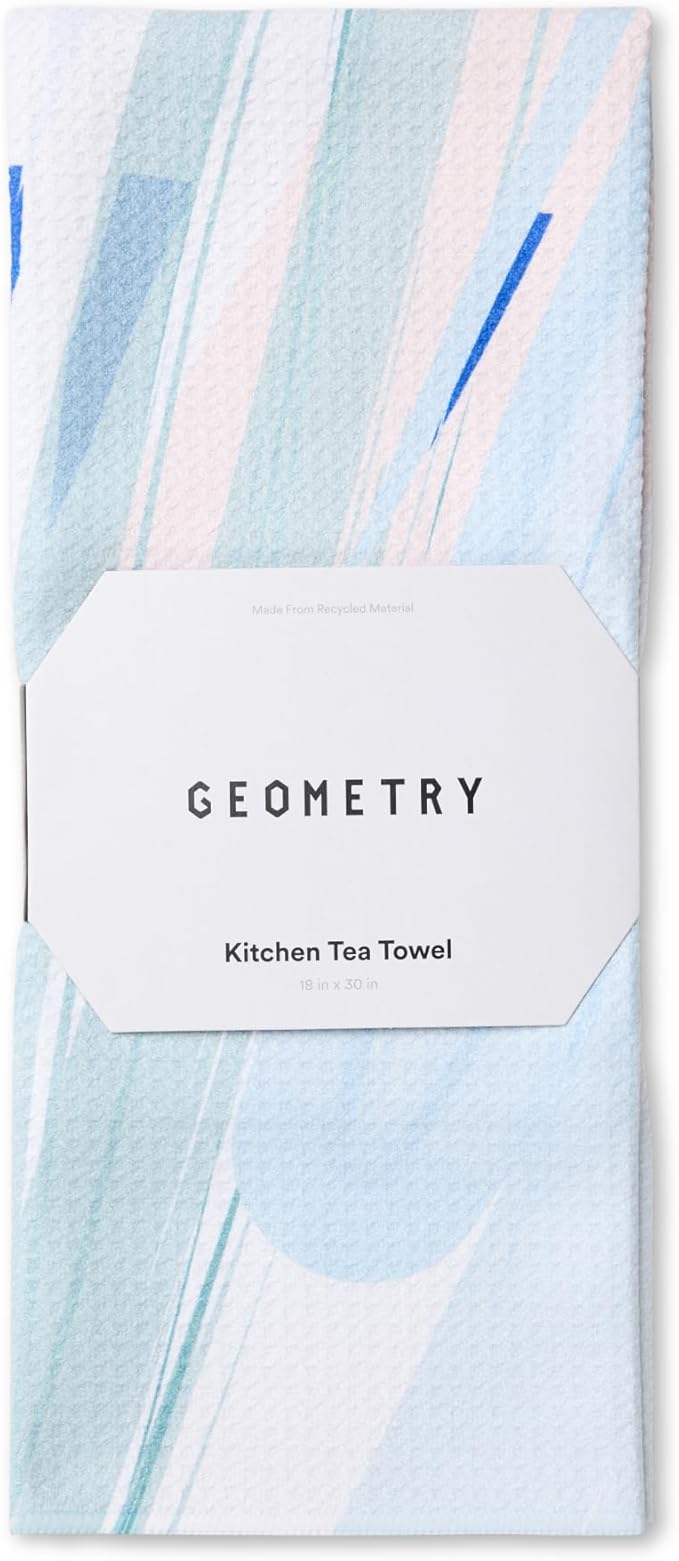 GEOMETRY Kitchen Tea Towels - Quick Dry Microfiber Dish Towels for Kitchen Create, 18" x 30" 1 Pack