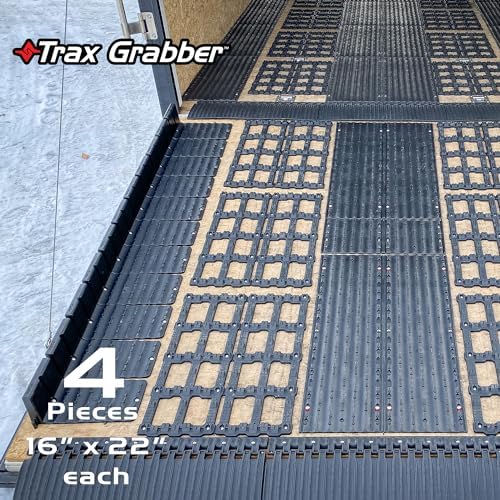 Caliber TraxGrabber Snowmobile Trailer Traction System – Easy Loading, 4-Pack