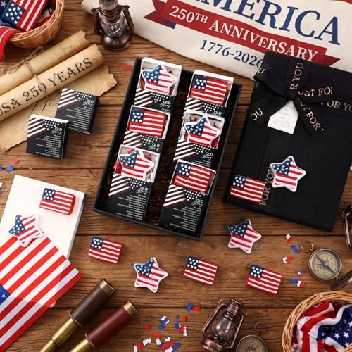 96 Sets Patriotic Theme Gifts American Flag Toys with Boxes
