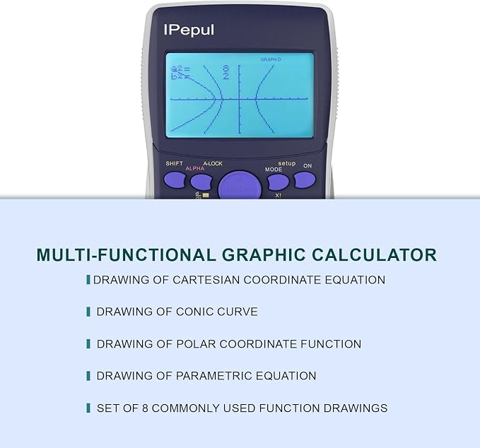 Scientific Calculators with Graphing Calculator, Ipepul Desktop Math Calculator for College Students,10 Modes/ 4 Graphing Functions, School Supplies for Middle High School Teachers Office