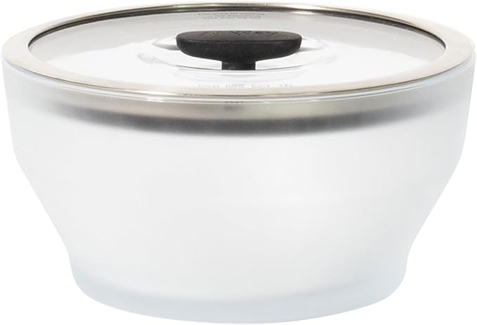 Anyday 8-Cup Microwave Cookware Glass Container with Lid (Black Sesame) | Plastic-Free Deep Food Storage, Stackable Airtight Steamer, Vented, Microwave-Safe Reheating, Steaming Vegetables, Rice