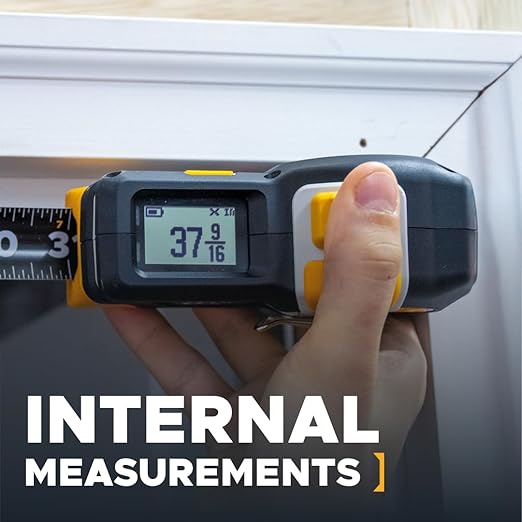 REEKON T1M Utility Digital Tape Measure 16 ft (English) – Bluetooth Smart Measuring Tool, 1/32” Accuracy, Saves 1000+ Measurements, LCD Display, 150 Hour+ Battery Life & Rechargeable
