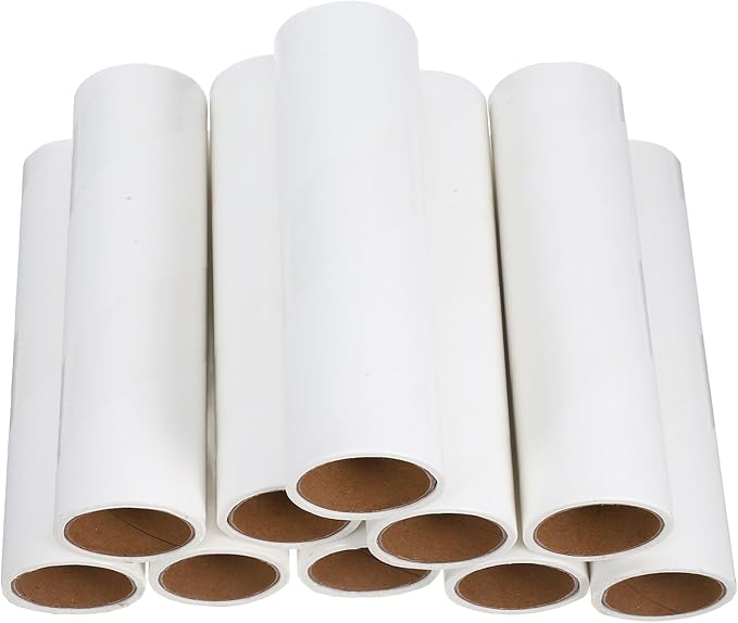 Extra Sticky Lint Roller Refills 10 Rolls 38mm Diameter Adhesive Tape for Upholstery Furniture Pet Hair Remover Sticky Tape Refill for Clothes and Carpet Cleaning