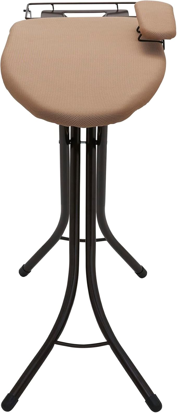 Household Essentials Mega Ironing Board, 4-Leg, Steel Top Pressing Station, Heat-Resistant Fiber Pad and Polyester Cover, Includes Sleeve Board and Iron Rest with Hanger Bar, Bronze Frame