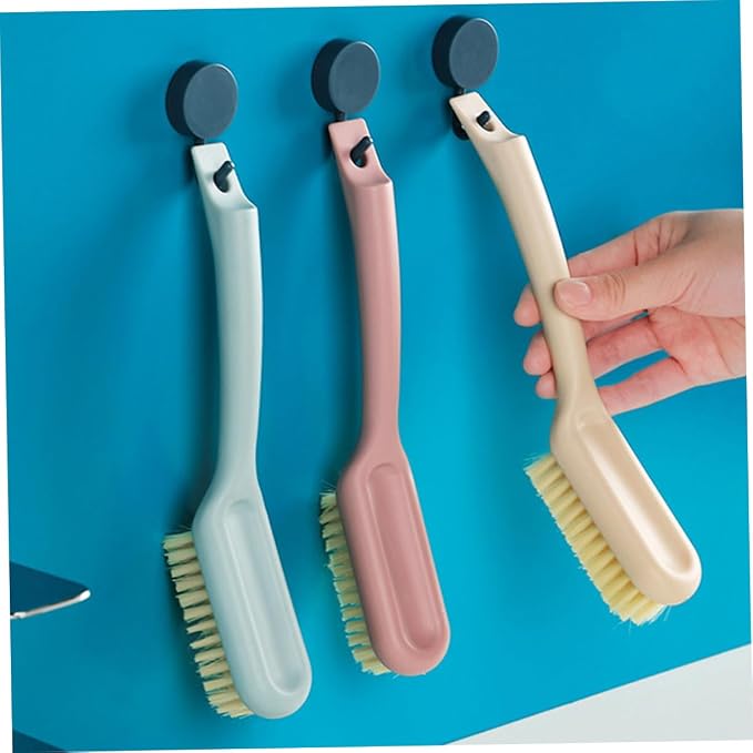 GALPADA 3pcs Multipurpose Shoe Brush Ergonomic Handle Scrub Brushes for Removal Soft Bristles for Household Shoe Care