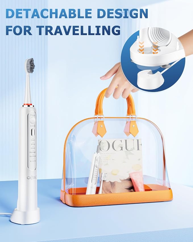Electric Toothbrush with Water Flosser Combo,Sonic Flossing Toothbrush Wh | 3-in-1,5 Brush Modes,500ML Tank,Gum Care,Braces Friendly ,Bridge Cleaning Sonic Toothbrush & Water Flosser Combo