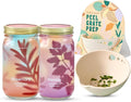 Modern Sprout Garden Jar & Herb Stripper Bundle Self-Watering Herb Grow Kit w/Recyclable Mason Jar + 3-in-1 Prep Peeler & Grater Plate - Indoor Gardening - Gift for Mother's Day (Rosemary & Parsley)