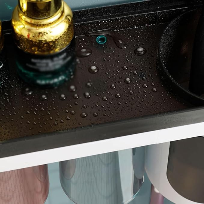 Toothbrush Rack Wall-Mounted Plastic Toothbrush Holder with Lid Toothpaste Holder Multifunctional Bathroom Accessories Storage Box Bathroom Toothbrush Holder, S41.6cm