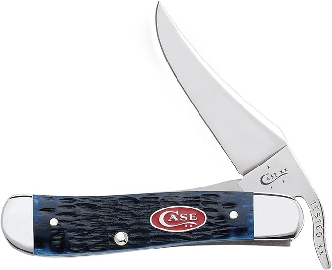 Case WR XX Pocket Knife Navy Blue Jigged Bone Russlock Item #7057 - (61953L SS) - Length Closed: 4 1/4 Inches