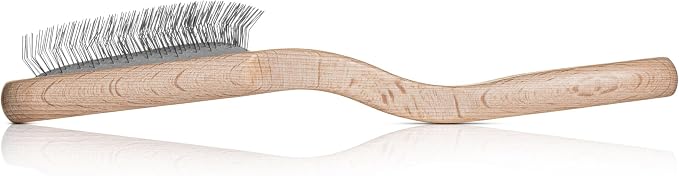 Chris Christensen Mark V Triangle Slicker Brush for Dogs, 12mm Pins, Groom Like a Pro, Handcrafted Lightweight Beechwood Ergonomic Handle, Stainless Steel Pins, A5V. Made in Germany.