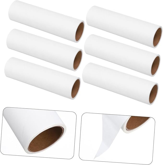 Ipetboom 10rolls Inner Lint Roller Refills Reusable Sticky Tape Roller for Car Seats Furniture and Bedding