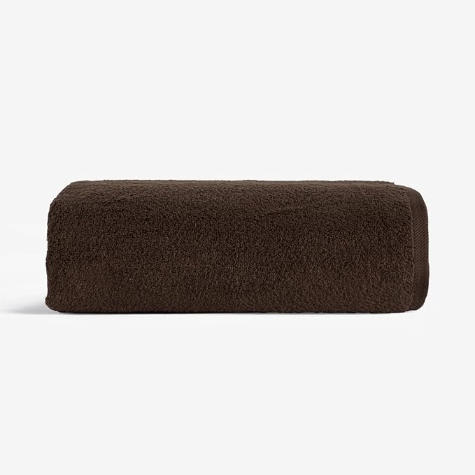 SALBAKOS 100% Turkish Cotton Bath Sheet 40x80 (1-Piece, Chocolate Brown) | Extra Large Jumbo Oversized Bathroom and Beach Towel, Super Soft Highly Absorbent Thick Premium Hotel Quality, Made in Turkey
