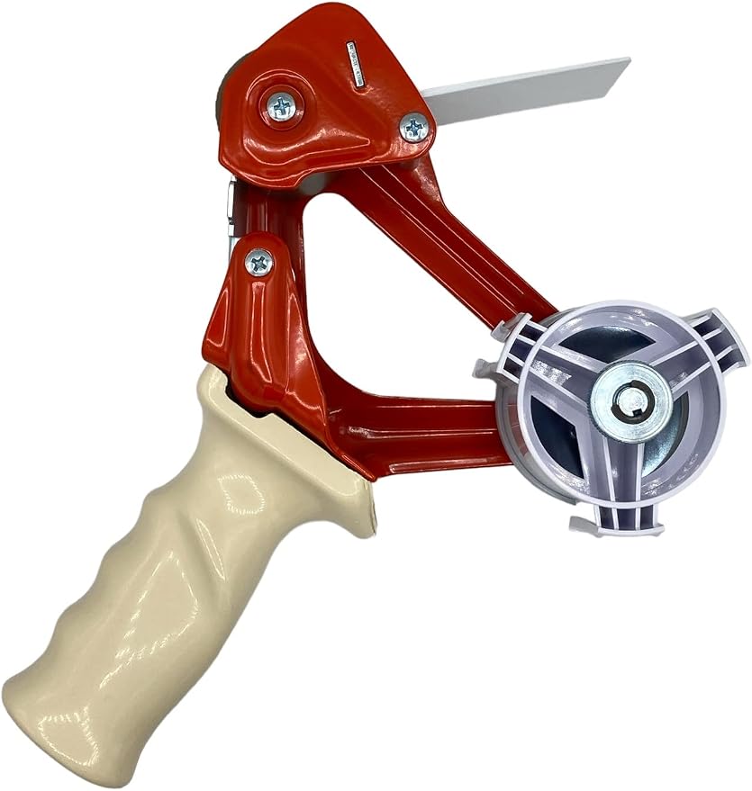 PSBM Packing Tape Dispenser, Heavy Duty Box Tape Gun, 3 Inch Wide, 1 Pack, Fits 3 Inch Core Shipping Tape, Side Loading with Adjustable Brake
