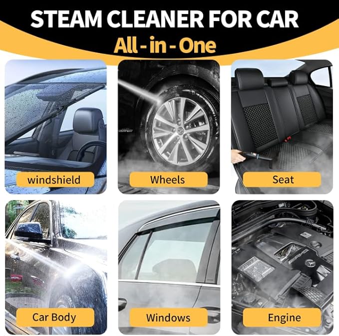 Steam Cleaner, 6 Steam Levels, 42oz Tank & 11 Pieces Accessories, 1500W High-Temperature Steam Cleaner for Home, Handheld Steamer for cleaning Grout,Tile,Kitchen,Bathroom,Car