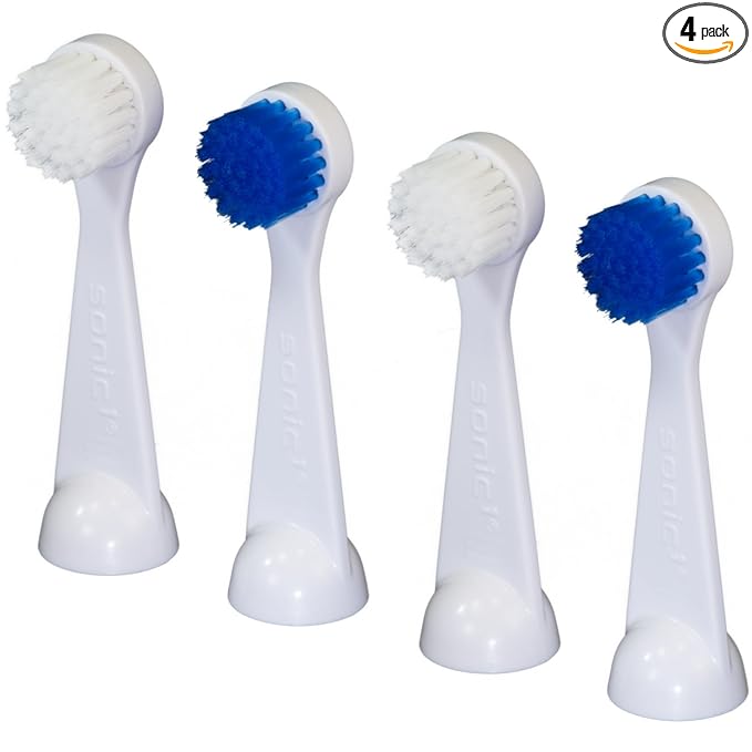 Cybersonic 3 Deluxe Large Replacement Brush Heads, 4 Pack, Compatible with All Cybersonic Electric Toothbrushes
