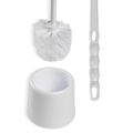 Sparta 16-Inch Durable Toilet Brush with Storage Holder, Bowl Brush with Caddy with Sturdy Polypropylene Bristles for Effective Cleaning, White Plastic Handle for Secure Grip, White (Pack of 24)
