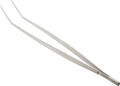 Mercer Culinary 18-8 Stainless Steel Precision Plus Chef Plating Tong, Curved Tip, 11-3/4 Inch