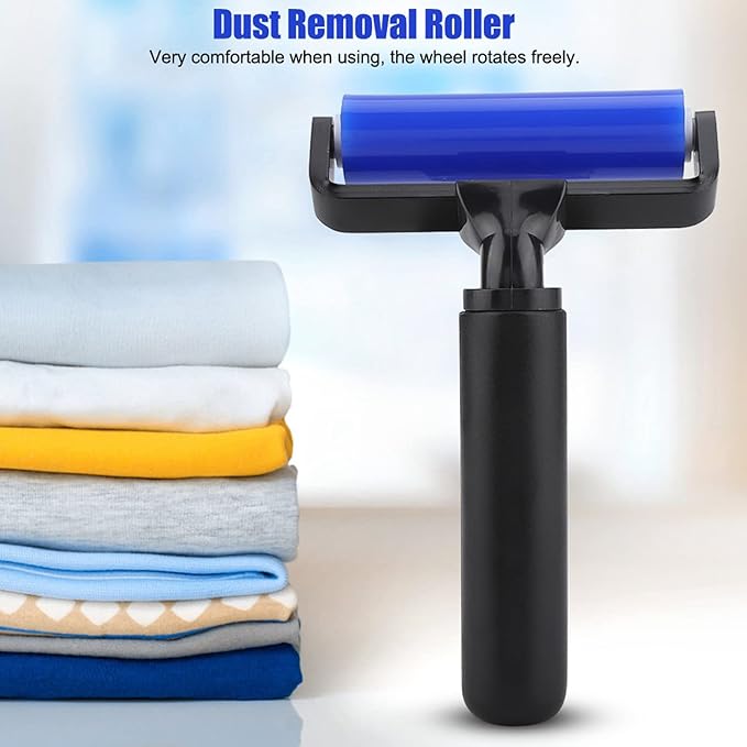 Dust Removal Roller, Hair Remover, Anti Static Silicone Roller, Clean Tool for Cleaning Screen, Glass and Film(4 inches)