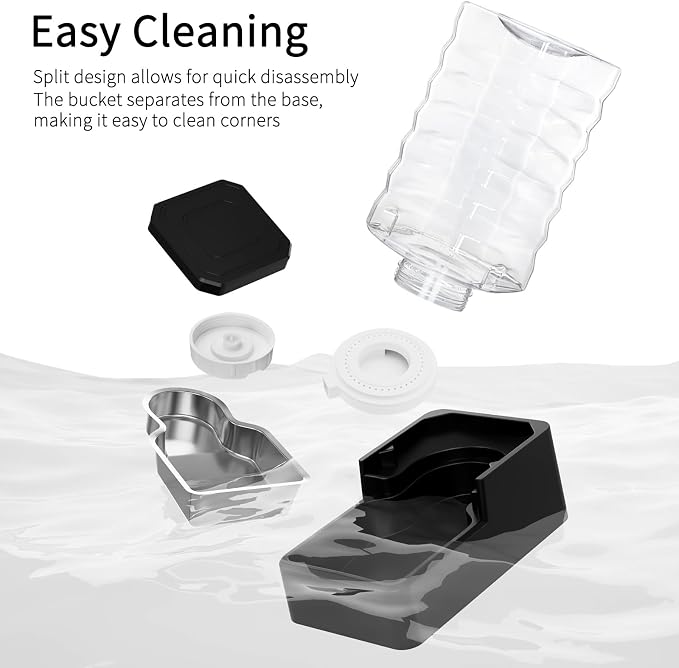 RIZZARI 10L Dog Water Bowl Dispenser:Large Capacity for Multiple Dogs | With Replaceable Filter/Wide Mouth For Easy Cleaning/Dishwasher Safe Bowl Design/No Electricity/Indoor & Outdoor Use