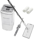Flat Mop and Bucket System with Wringer Set, Wet Dry Separation Mop and Bucket Set for Hardwood, Vinyl Tile Floor, Wall Cleaner Mop for Household&Commercial Cleaning (Grey)