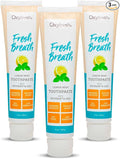 Oxyfresh Premium Lemon Mint, Fresh Breath Toothpaste – Essential Oils | Helps Fight Bad Breath, Anti Plaque & Tartar Control – Low Abrasion Gel, SLS & Fluoride Free Toothpaste with Essential Oils